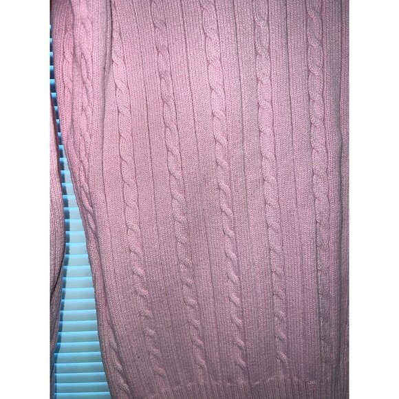 IZOD Pale Pink Cable Knit Sweater -- Large - Picture 6 of 6